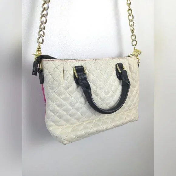 Betsey Johnson Womens Pink Quilted Shoulder Bag - Picture 3 of 14